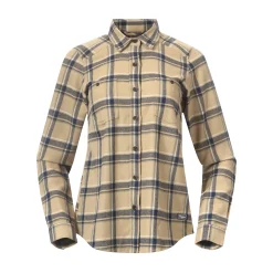 Discount Bergans Tovdal W Shirt - Warm Sand / Navy Blue Check