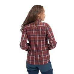 Store Bergans Tovdal W Shirt - Amarone Red / Dark Shadow Grey Check
