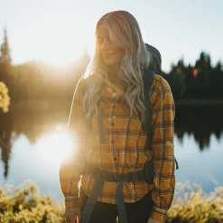 Fashion Bergans Tovdal W Shirt - Golden Field / Green Mud Check