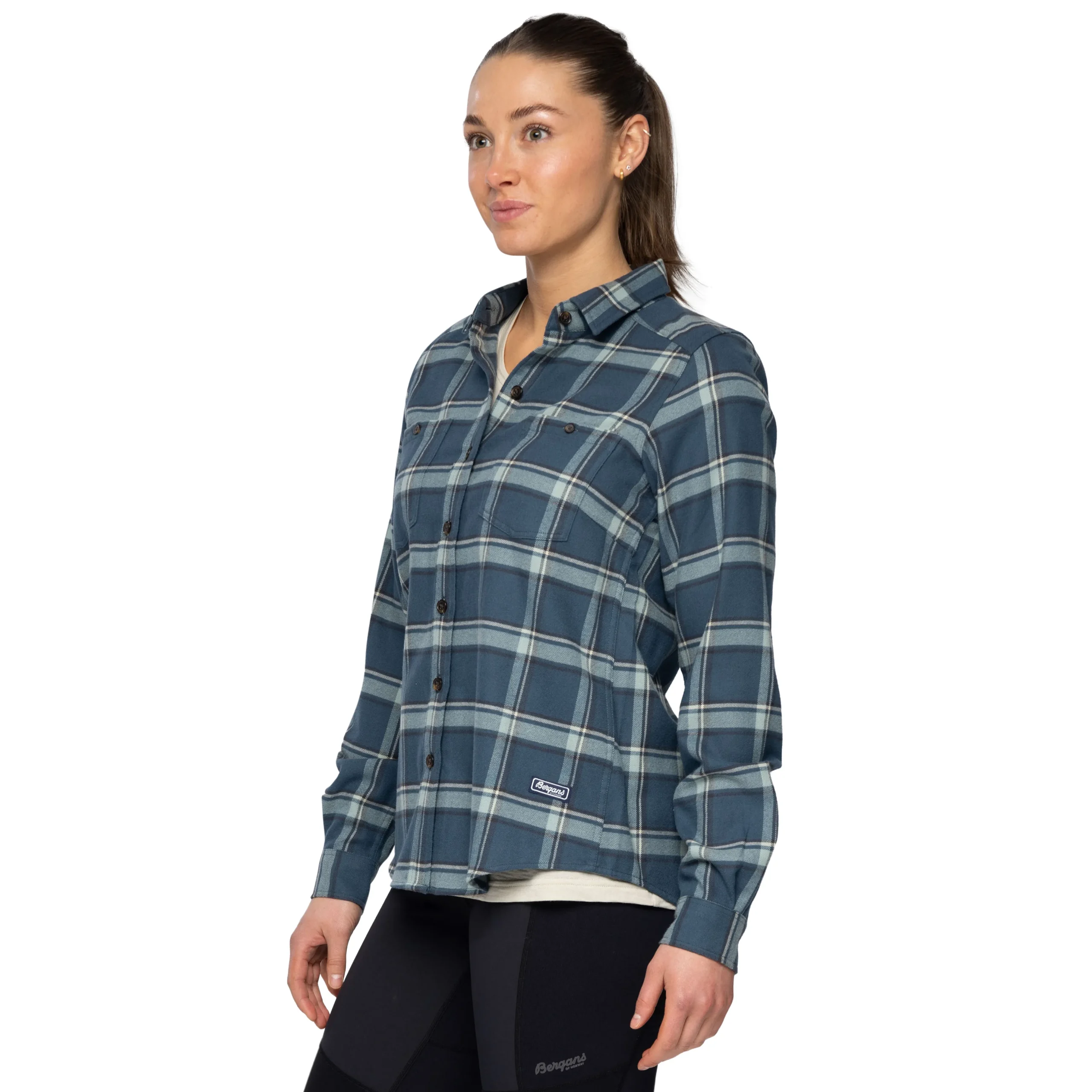 Online Bergans Tovdal W Shirt - Orion Blue / Misty Forest Check