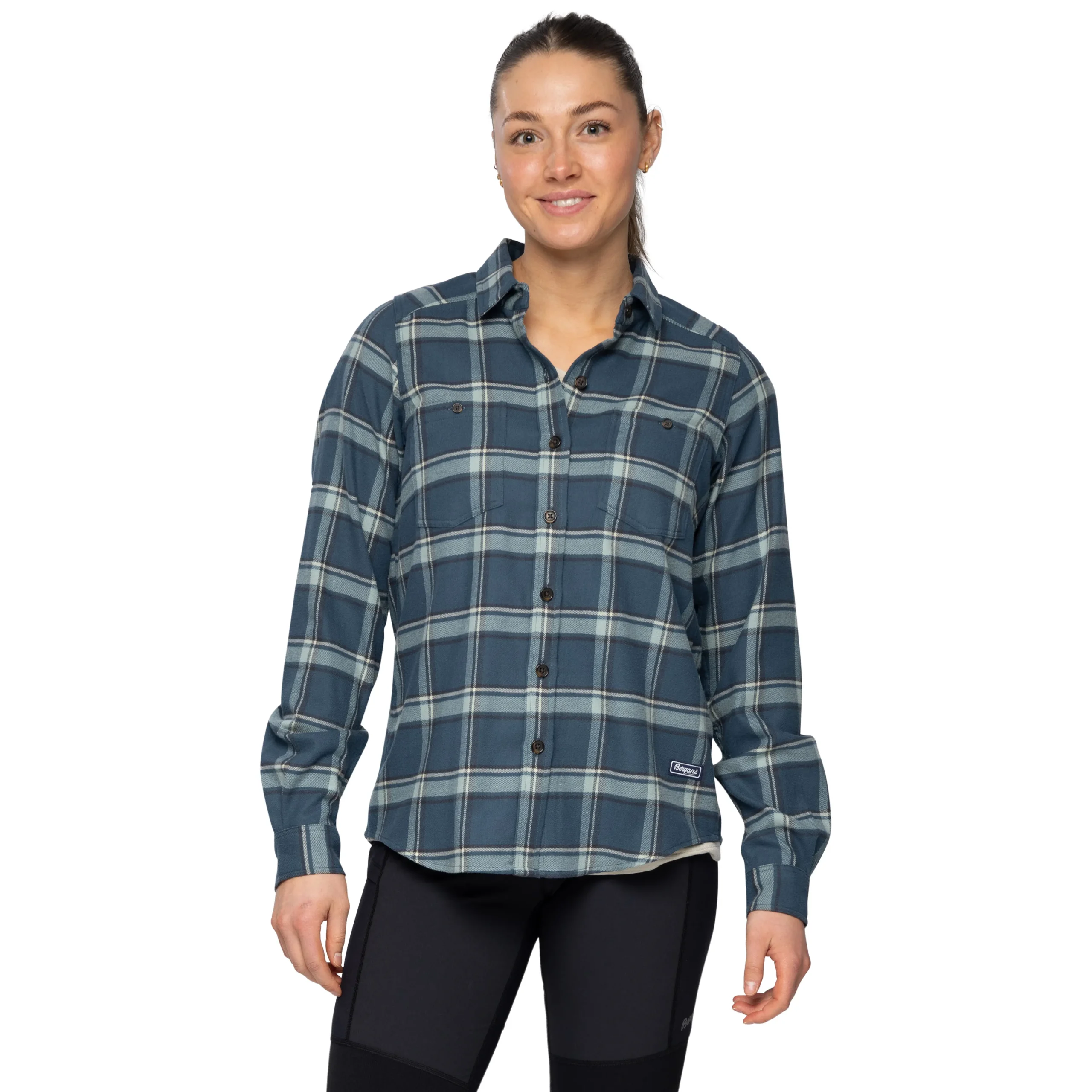 Online Bergans Tovdal W Shirt - Orion Blue / Misty Forest Check