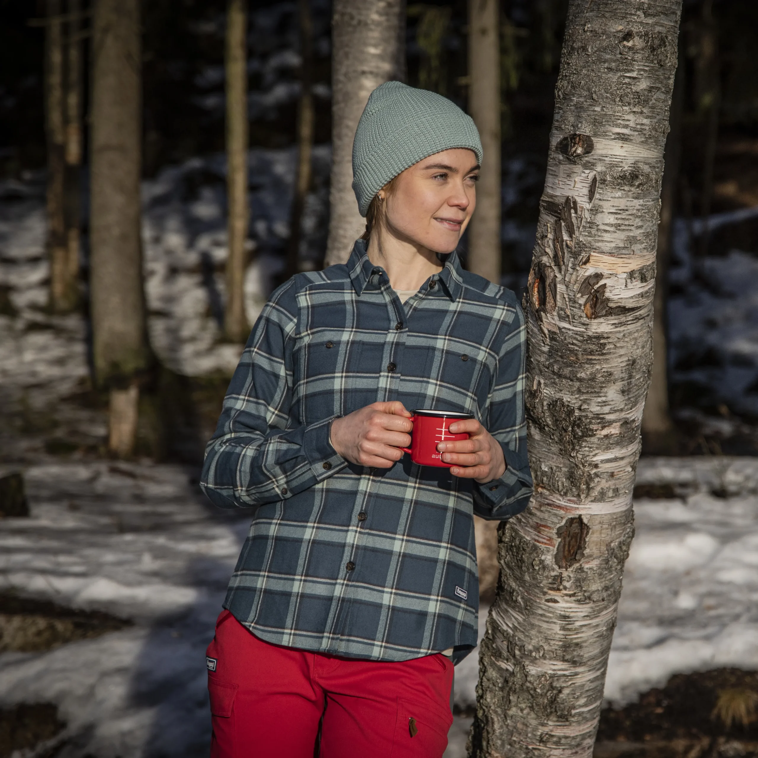 Online Bergans Tovdal W Shirt - Orion Blue / Misty Forest Check