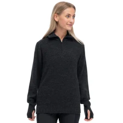 Cheap Bergans Ulriken Light Merino Jumper Women - Dark Shadow Grey