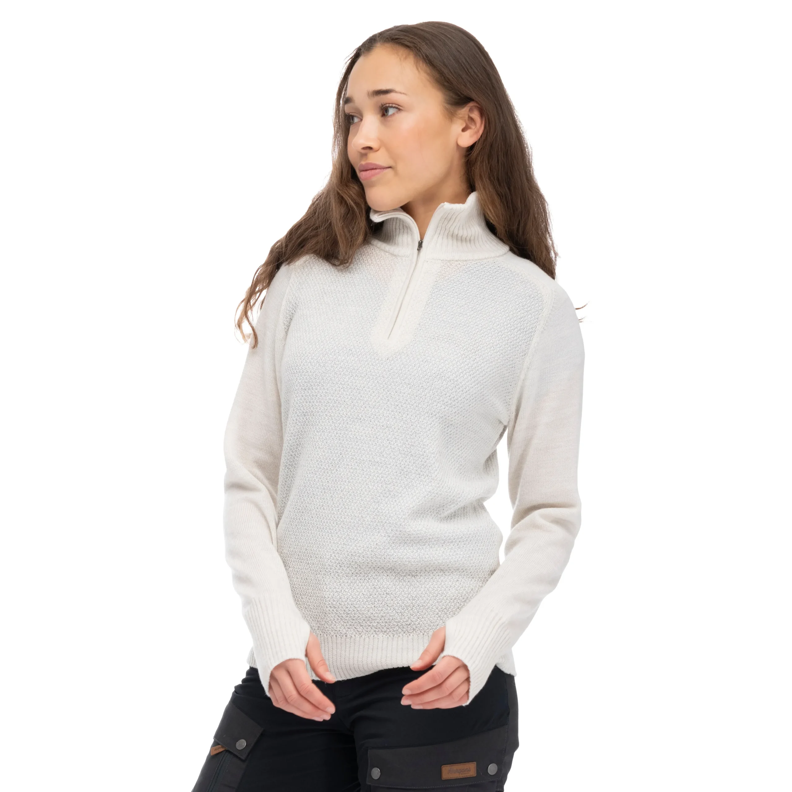 Best Sale Bergans Ulriken Light Merino Jumper Women - Vanilla White