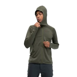 Clearance Bergans Ulstein Wool Hood Jacket - Dark Green Mud