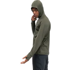 Clearance Bergans Ulstein Wool Hood Jacket - Dark Green Mud