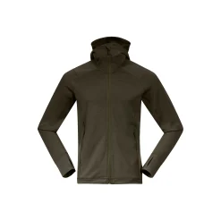 Clearance Bergans Ulstein Wool Hood Jacket - Dark Green Mud