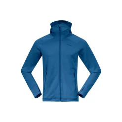 Shop Bergans Ulstein Wool Hood Jacket - North Sea Blue