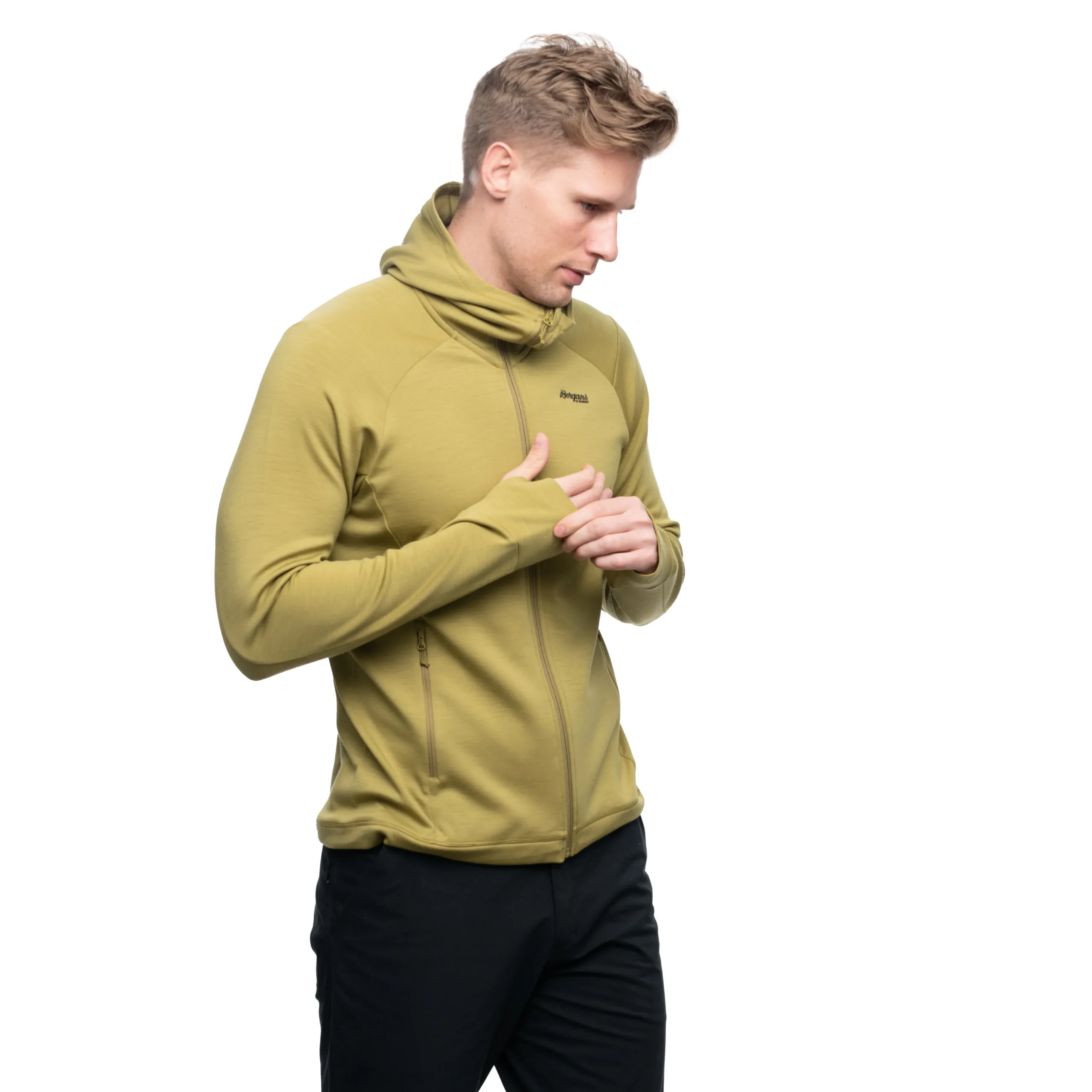 Hot Bergans Ulstein Wool Hood Jacket - Olive Green