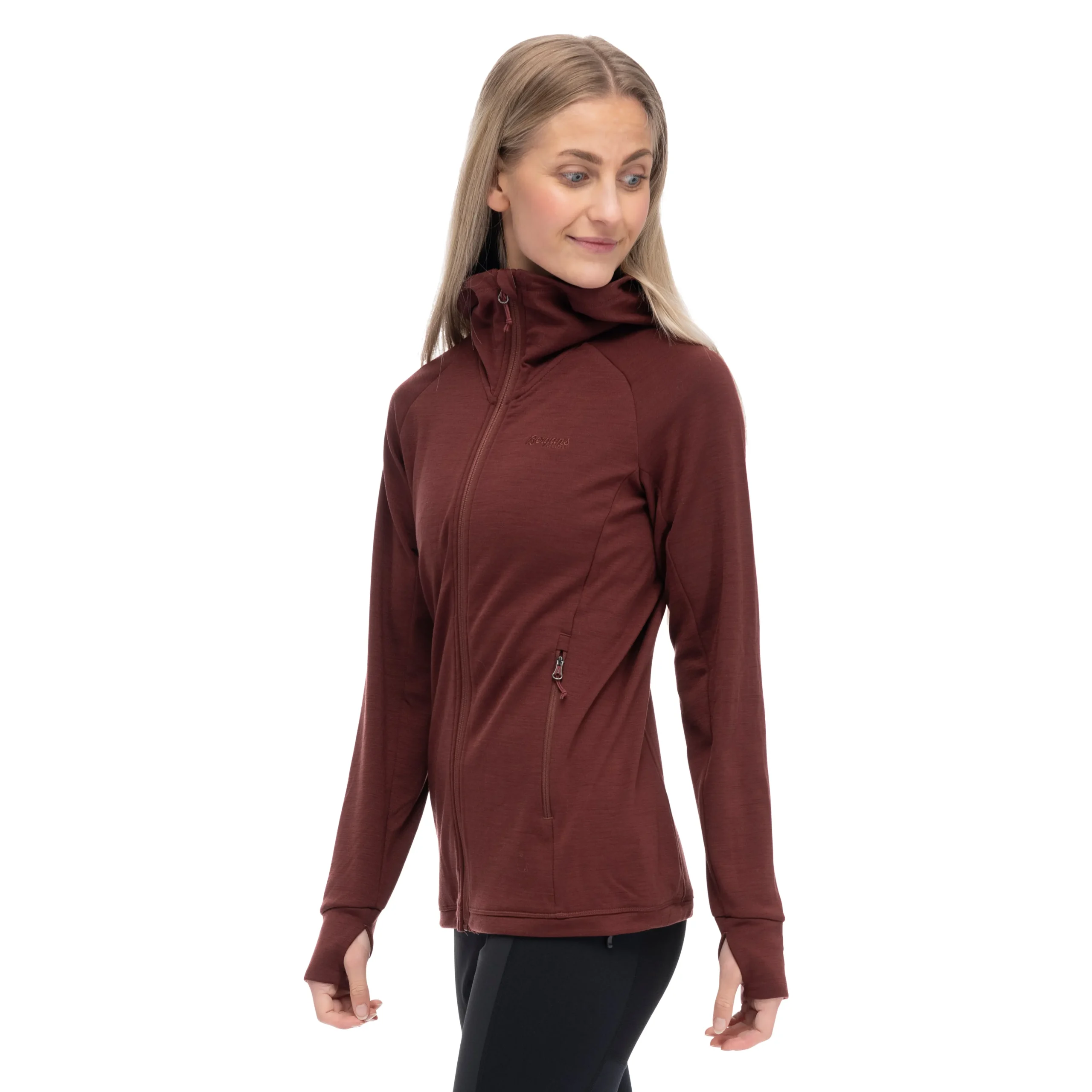 New Bergans Ulstein Wool Hood W Jacket - Amarone Red
