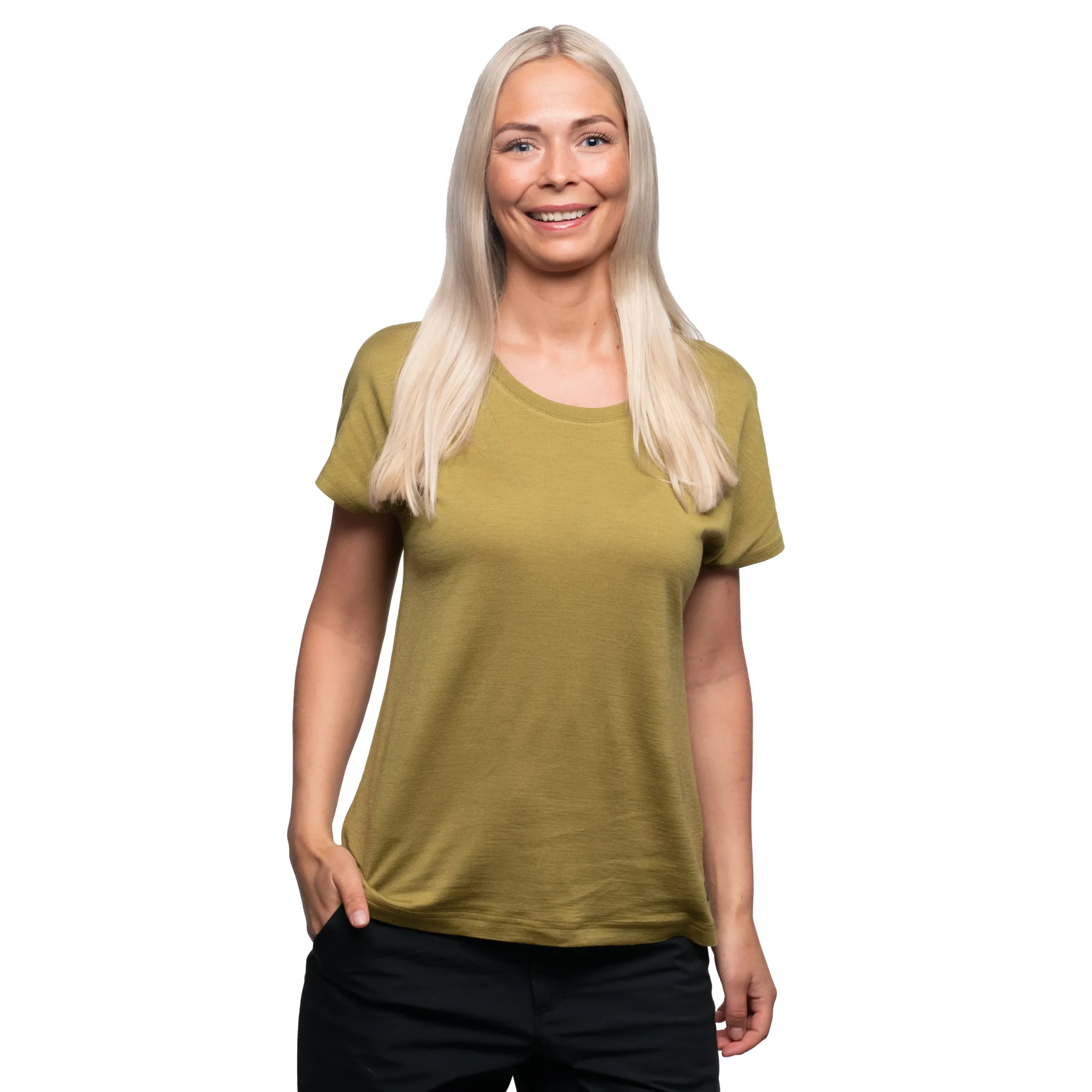 Fashion Bergans Urban Wool W Tee - Olive Green