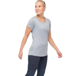 Sale Bergans Vaagaa Adventure Merino Tee Women - Husky Blue