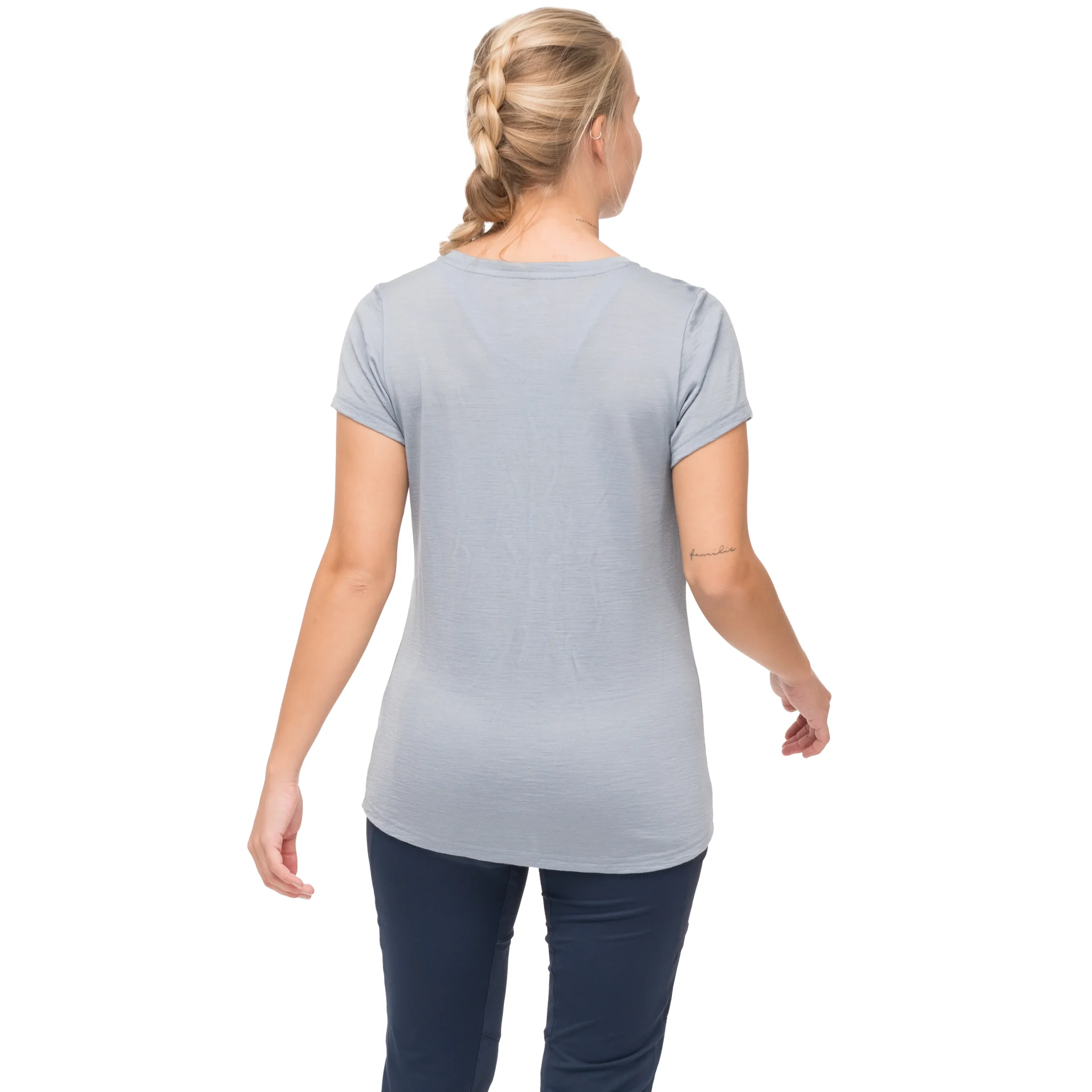 Sale Bergans Vaagaa Adventure Merino Tee Women - Husky Blue