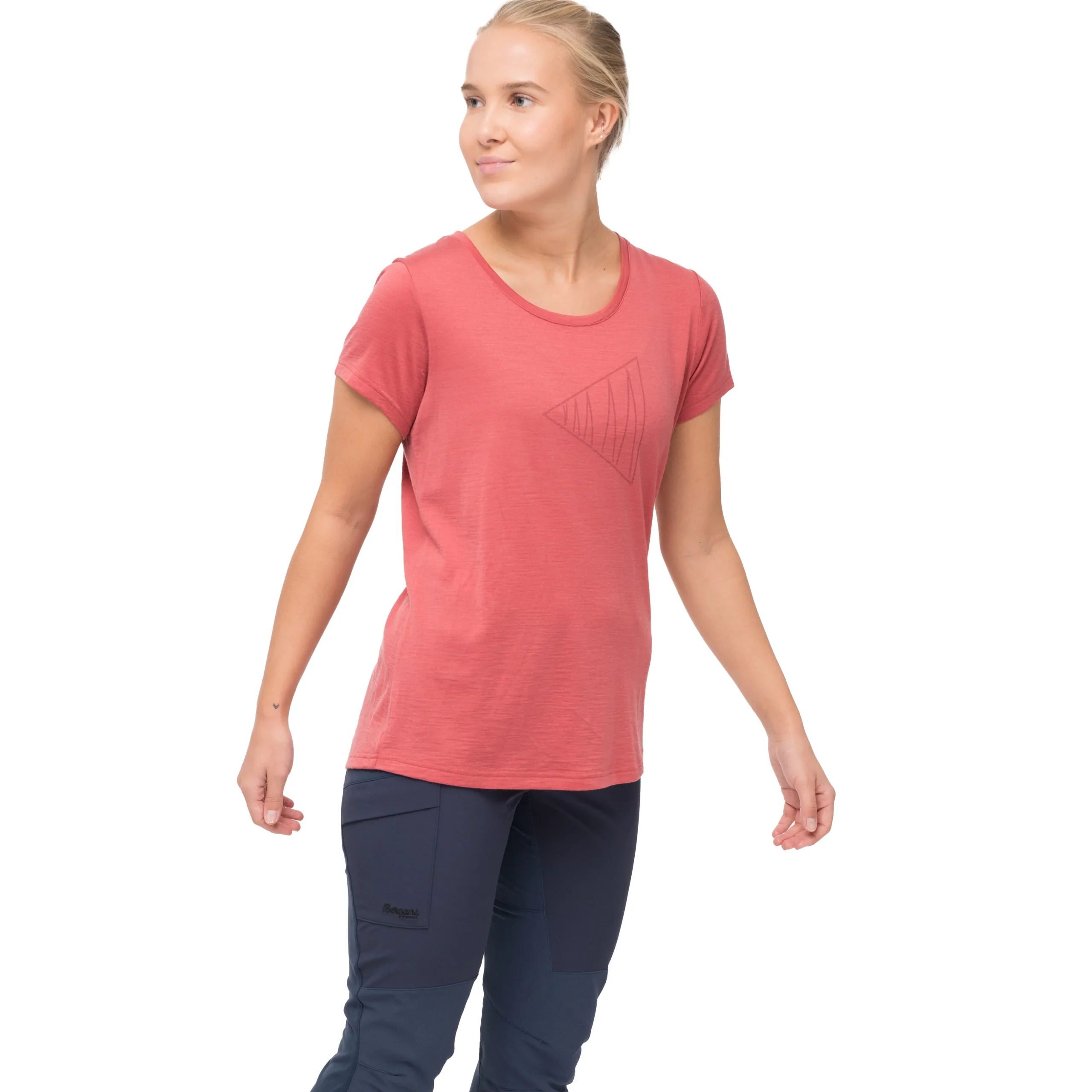 Best Sale Bergans Vaagaa Adventure Merino Tee Women - Rusty Dust