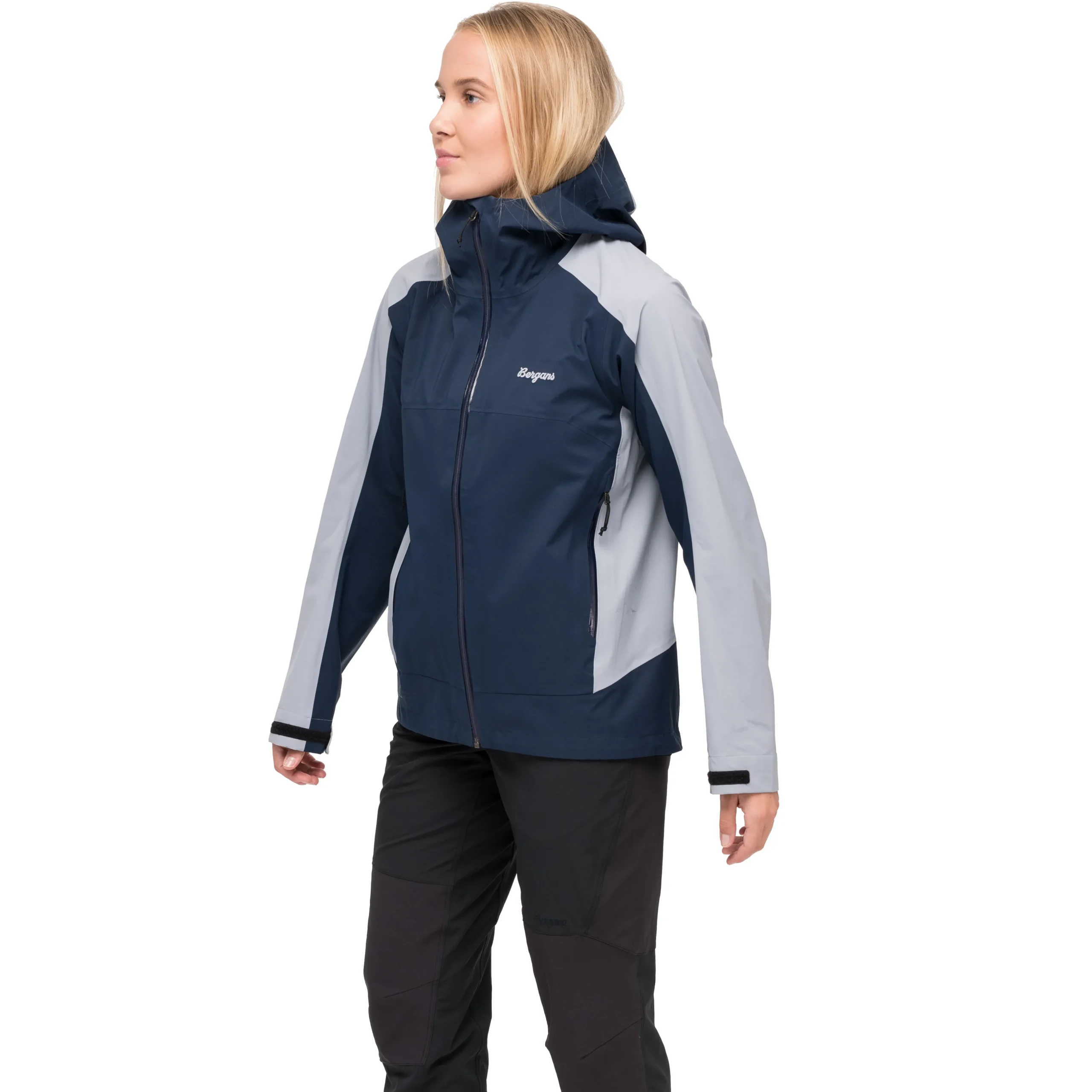 New Bergans Vaagaa Allround 3L Shell Jacket Women - Navy Blue / Husky Blue
