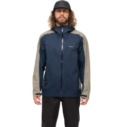 Outlet Bergans Vaagaa Allround 3L Shell Jacket Men - Navy Blue / GreenMud