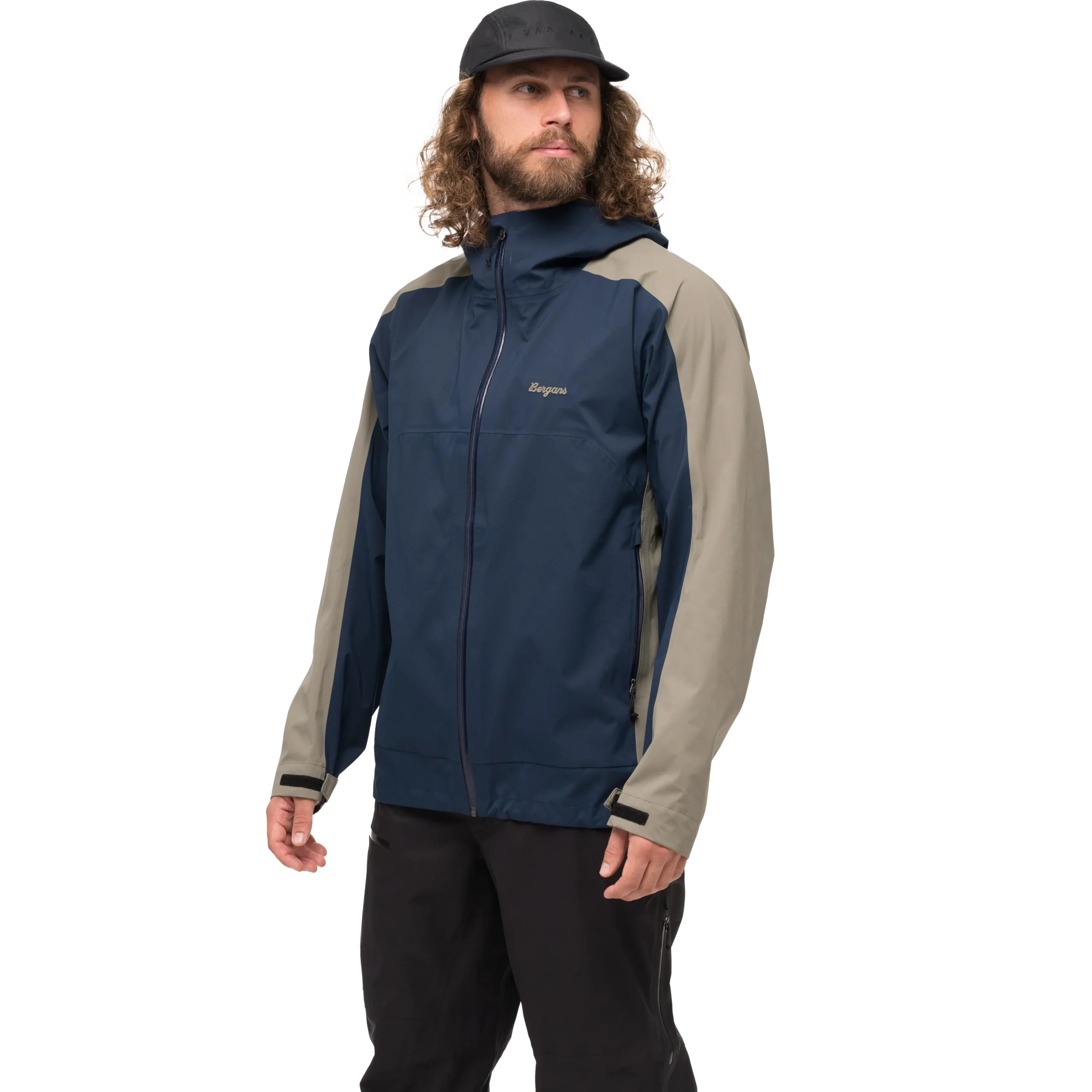 Outlet Bergans Vaagaa Allround 3L Shell Jacket Men - Navy Blue / GreenMud