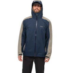 Outlet Bergans Vaagaa Allround 3L Shell Jacket Men - Navy Blue / GreenMud