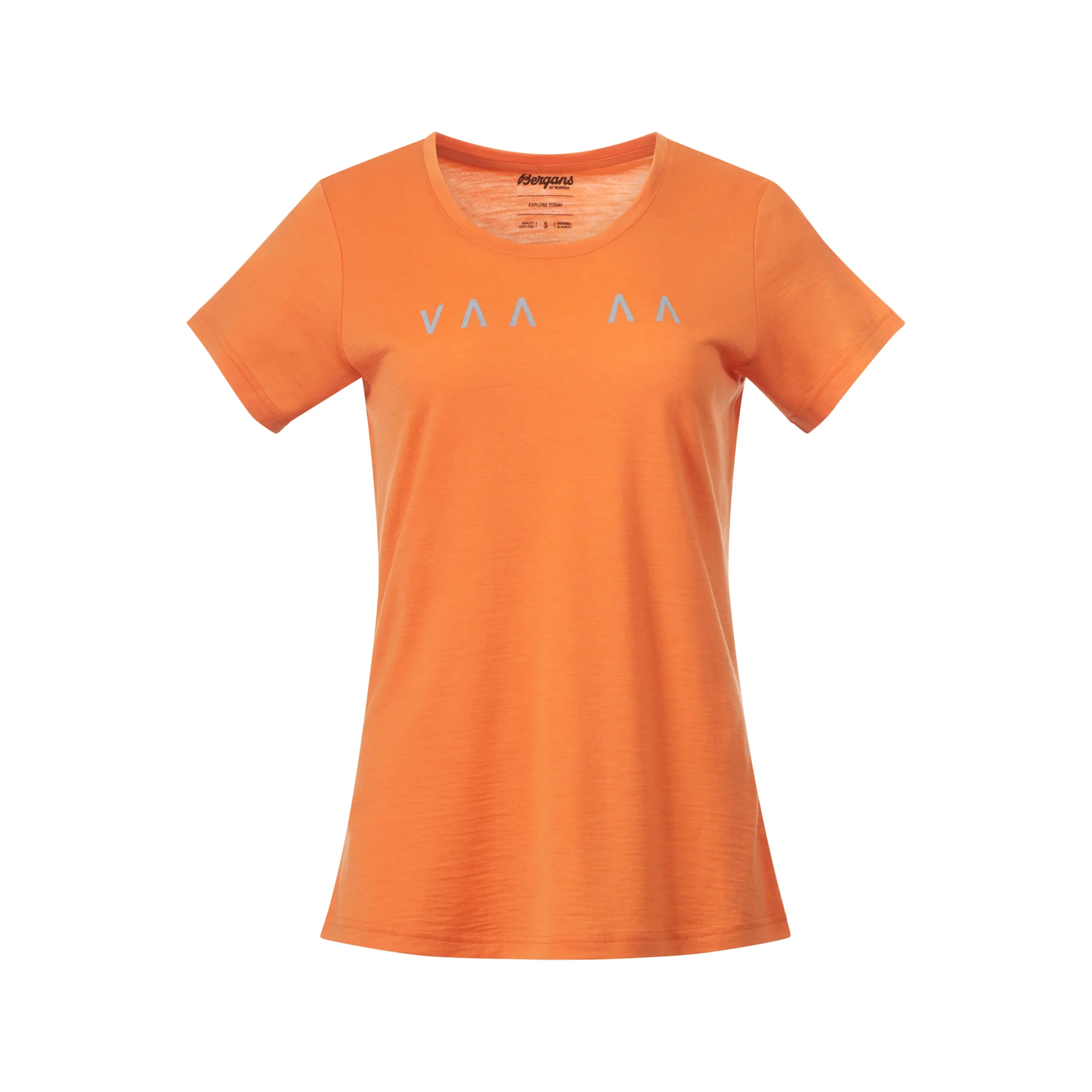Sale Bergans Vaagaa Explore Merino Tee Women - Faded Orange