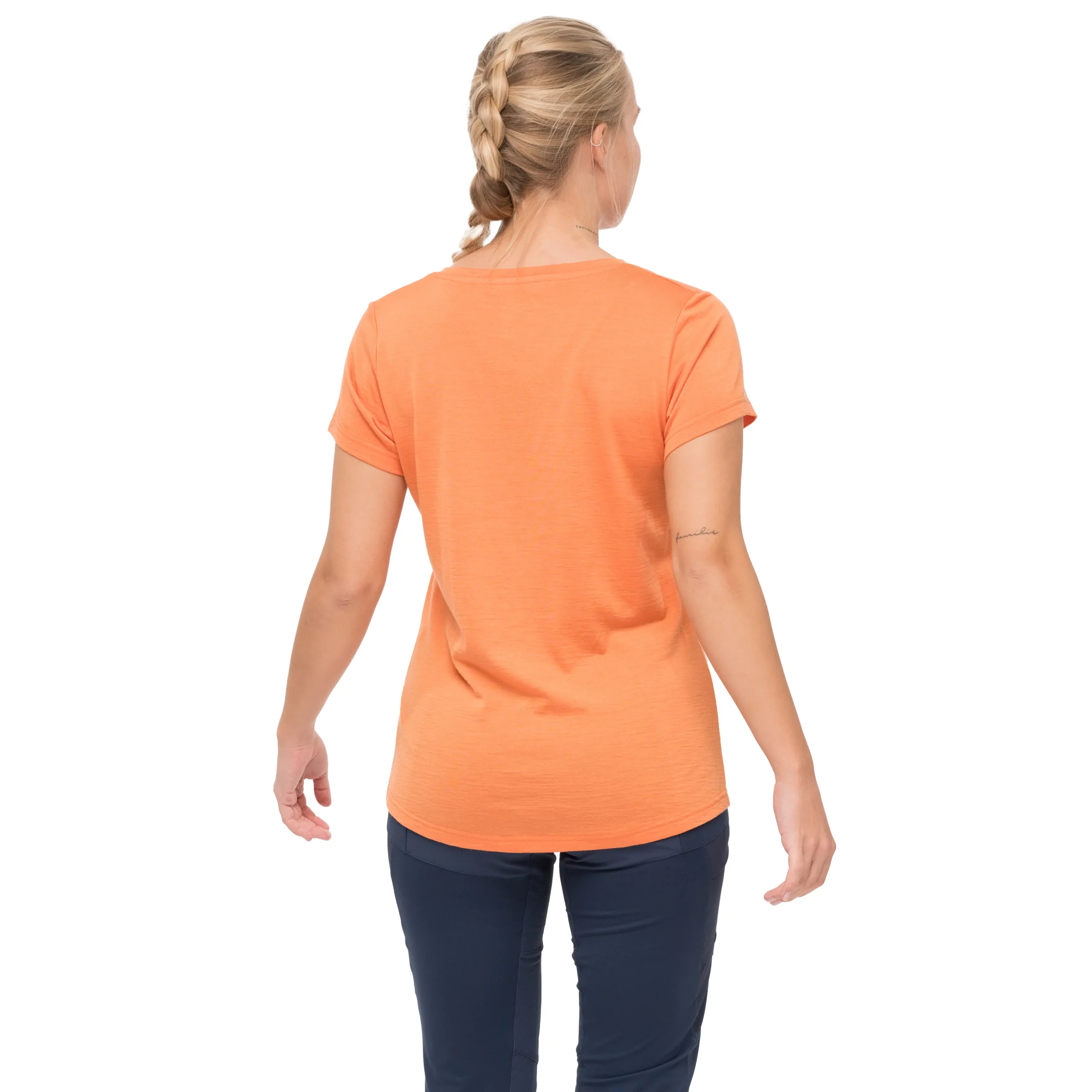 Sale Bergans Vaagaa Explore Merino Tee Women - Faded Orange