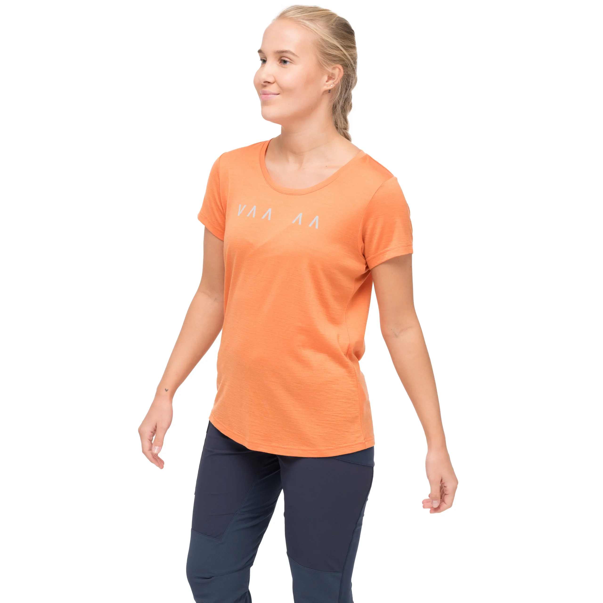 Sale Bergans Vaagaa Explore Merino Tee Women - Faded Orange