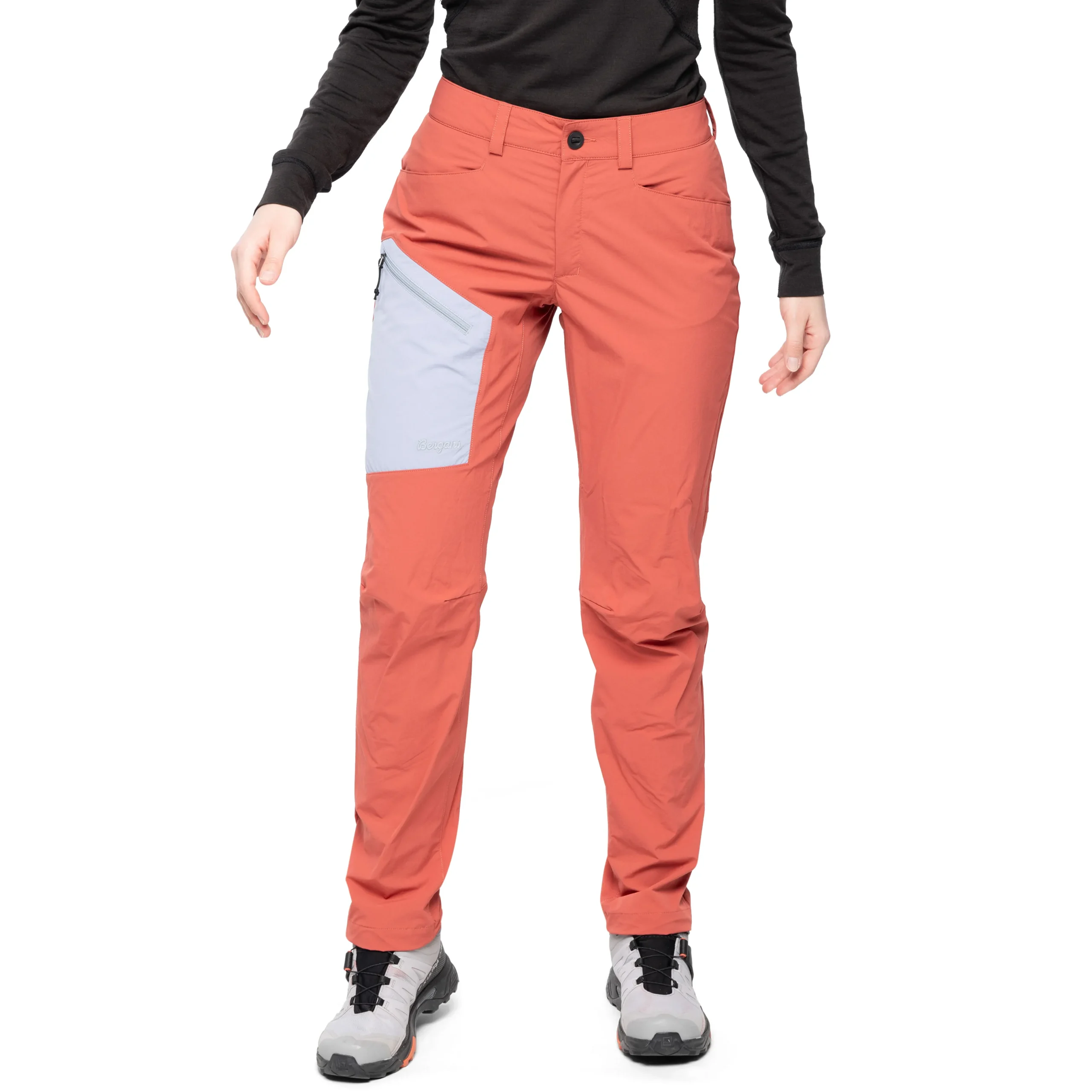 Flash Sale Bergans Vaagaa Light Softshell Pants Women - Rusty Dust / Husky Blue