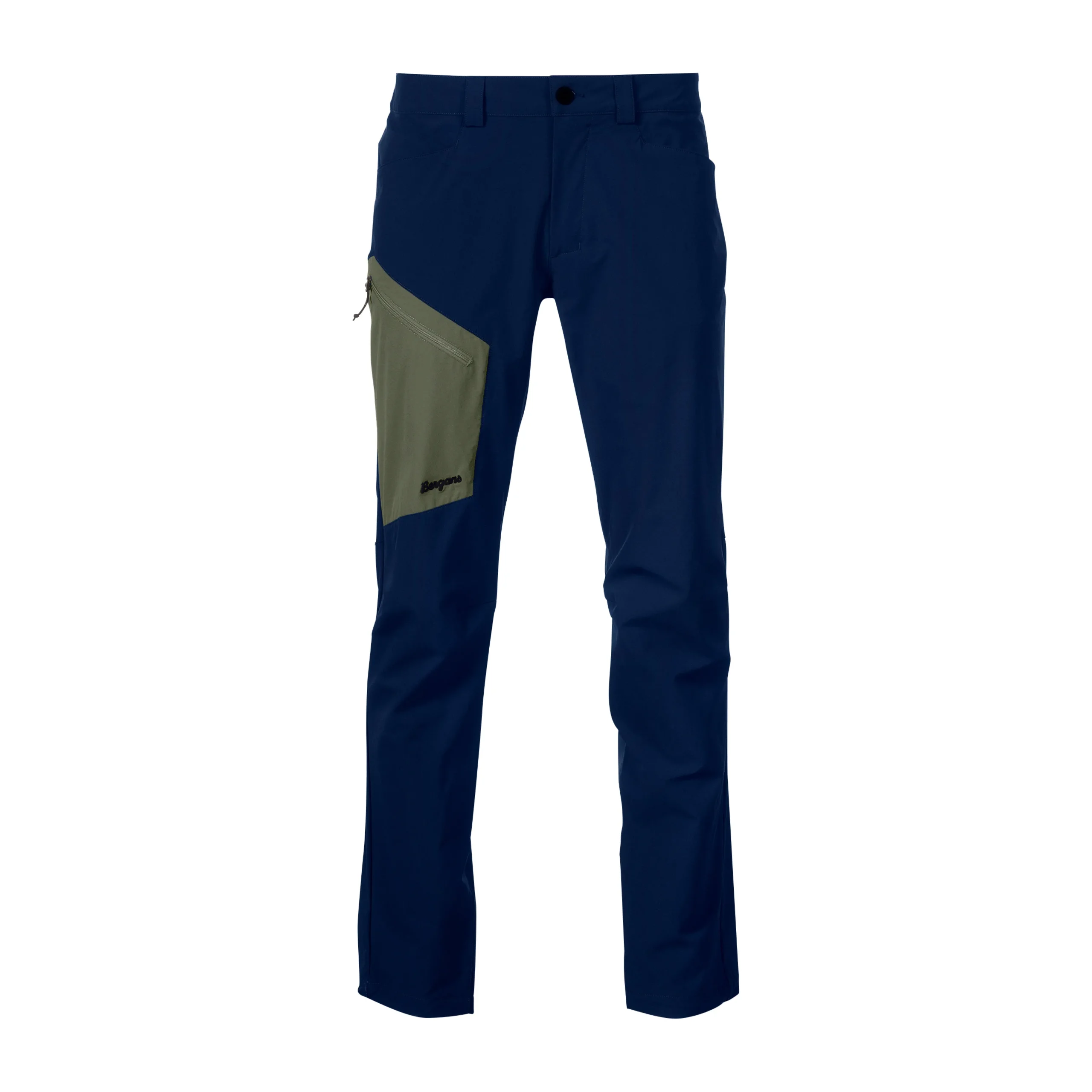 New Bergans Vaagaa Light Softshell Pants Men - Navy Blue / GreenMud