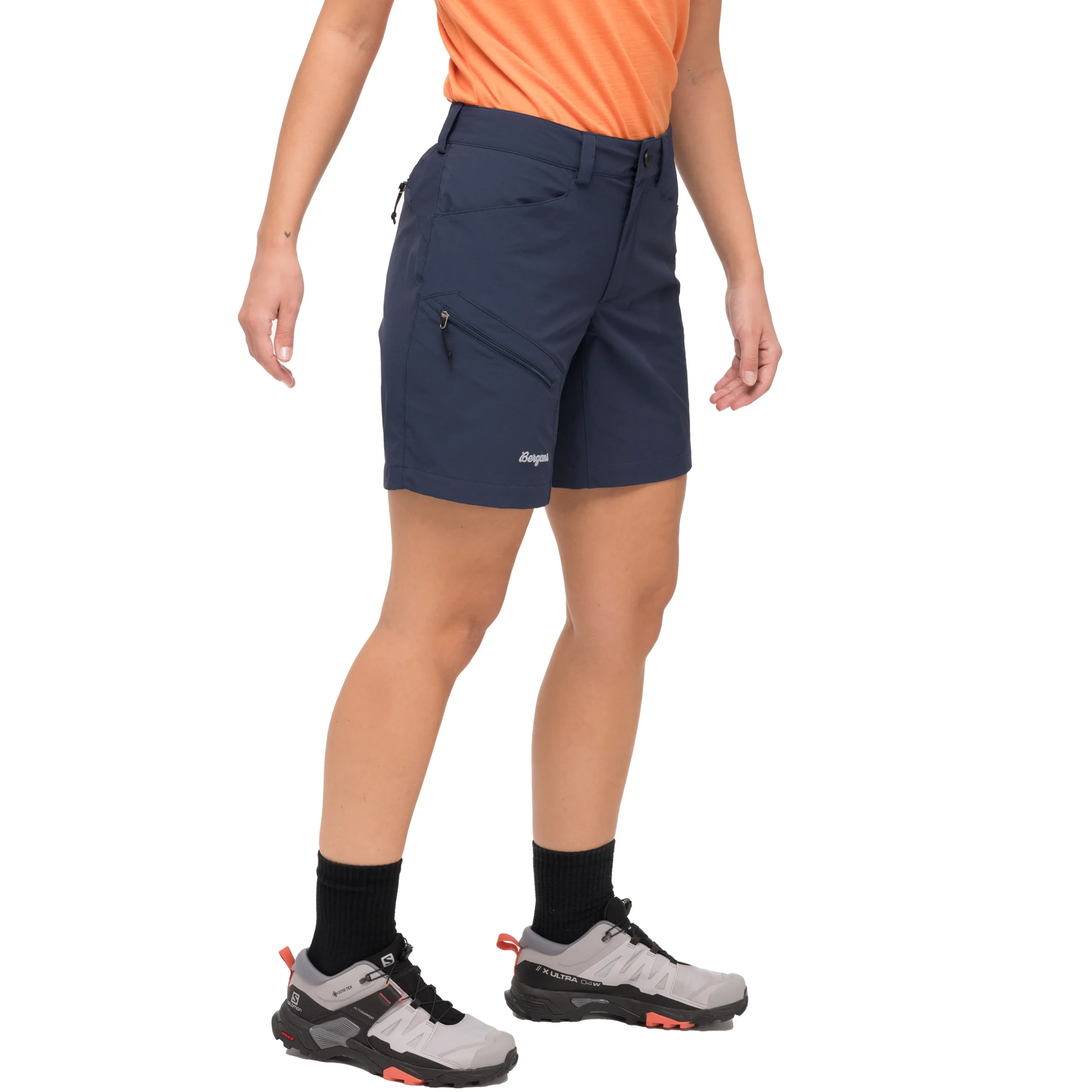 Flash Sale Bergans Vaagaa Light Softshell Shorts Women - Navy Blue