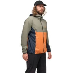 Online Bergans Vaagaa Windbreaker Jacket Men - Faded Orange / Green Mud