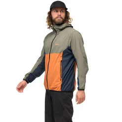 Online Bergans Vaagaa Windbreaker Jacket Men - Faded Orange / Green Mud