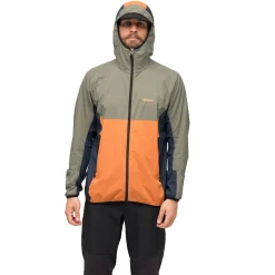 Online Bergans Vaagaa Windbreaker Jacket Men - Faded Orange / Green Mud