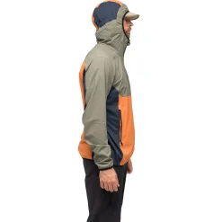 Online Bergans Vaagaa Windbreaker Jacket Men - Faded Orange / Green Mud