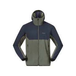 Online Bergans Vaagaa Windbreaker Jacket Men - Green Mud / Navy