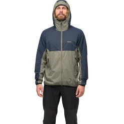 Online Bergans Vaagaa Windbreaker Jacket Men - Green Mud / Navy
