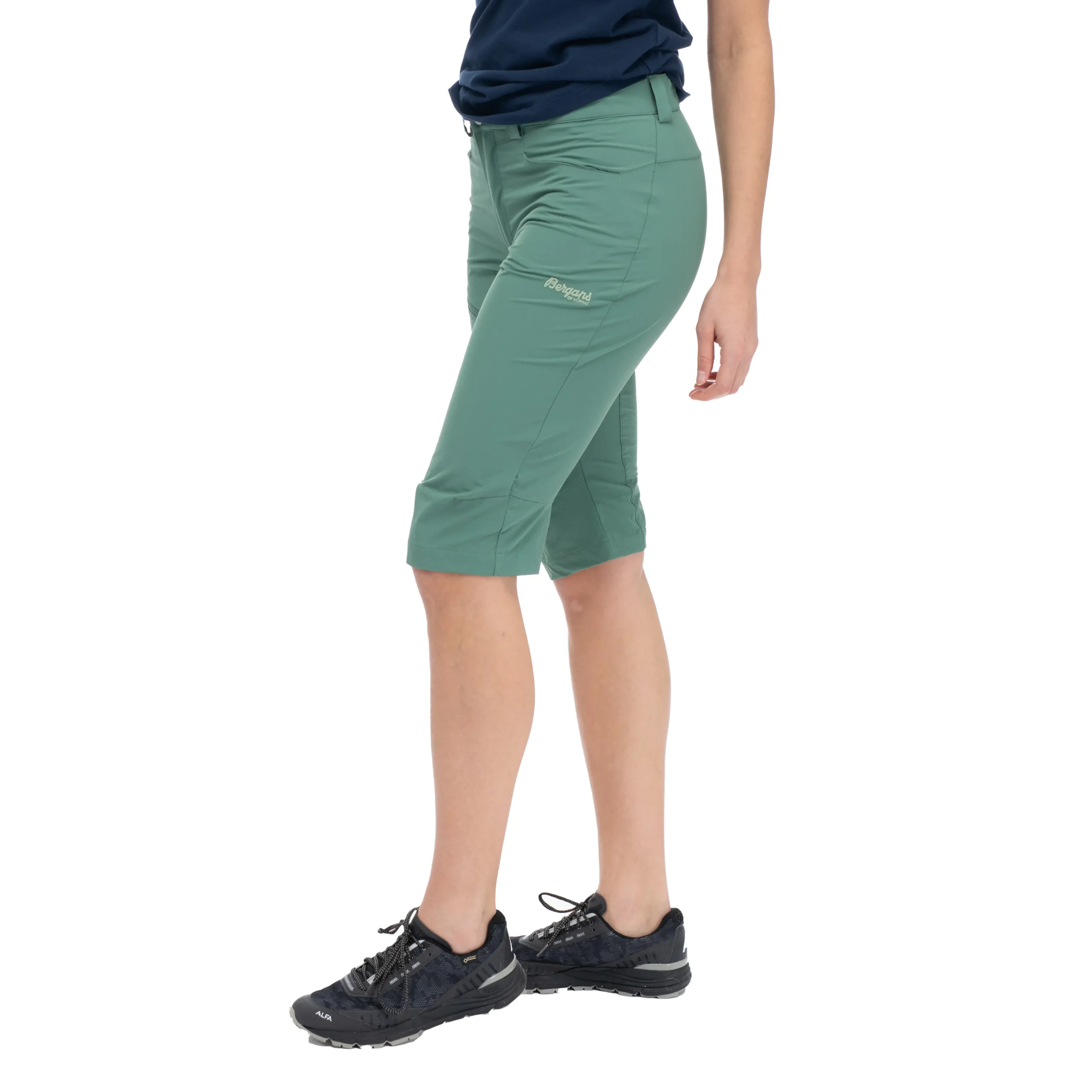 Best Sale Bergans Vandre Light Softshell Long Shorts Women - Dark Jade Green