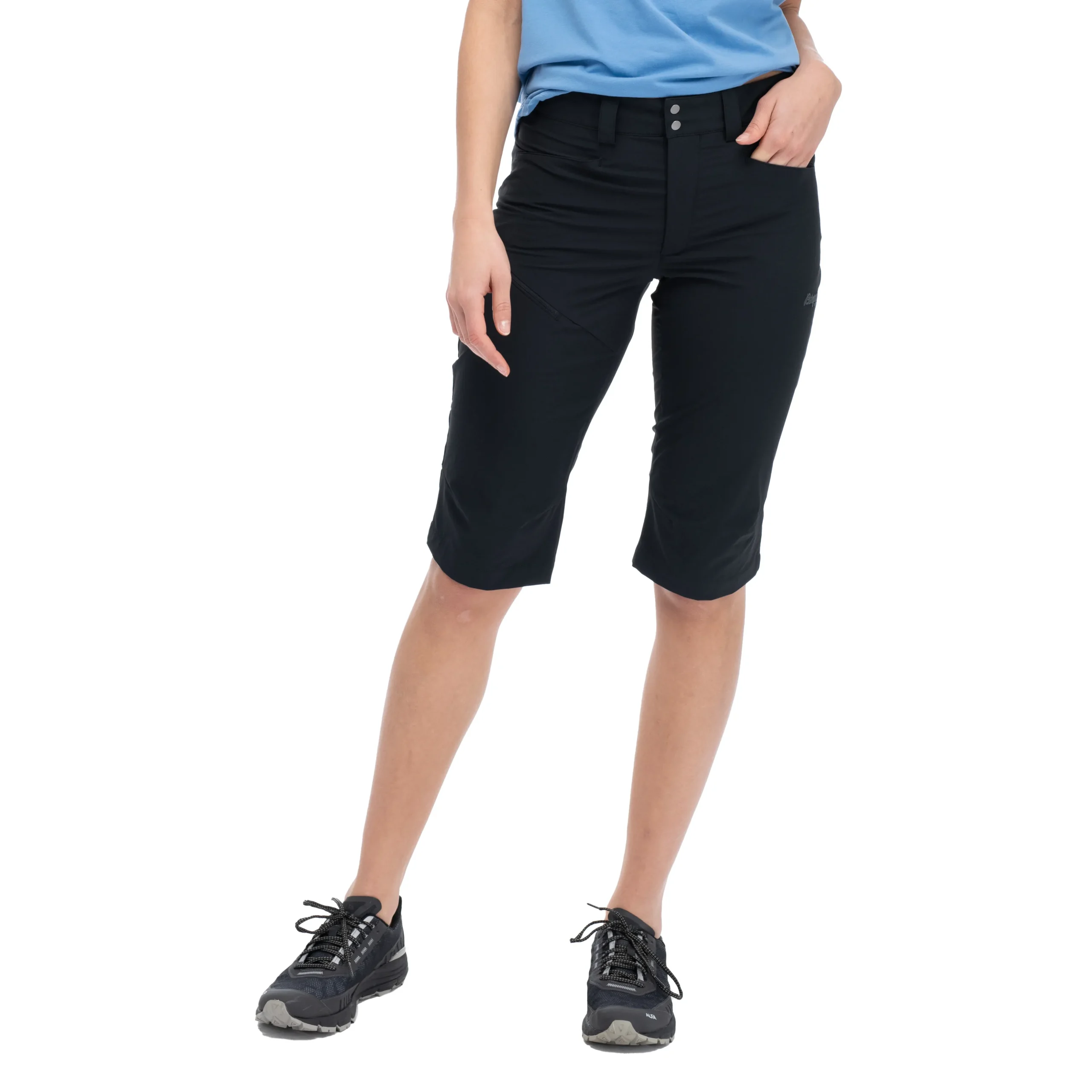Shop Bergans Vandre Light Softshell Long Shorts Women - Black