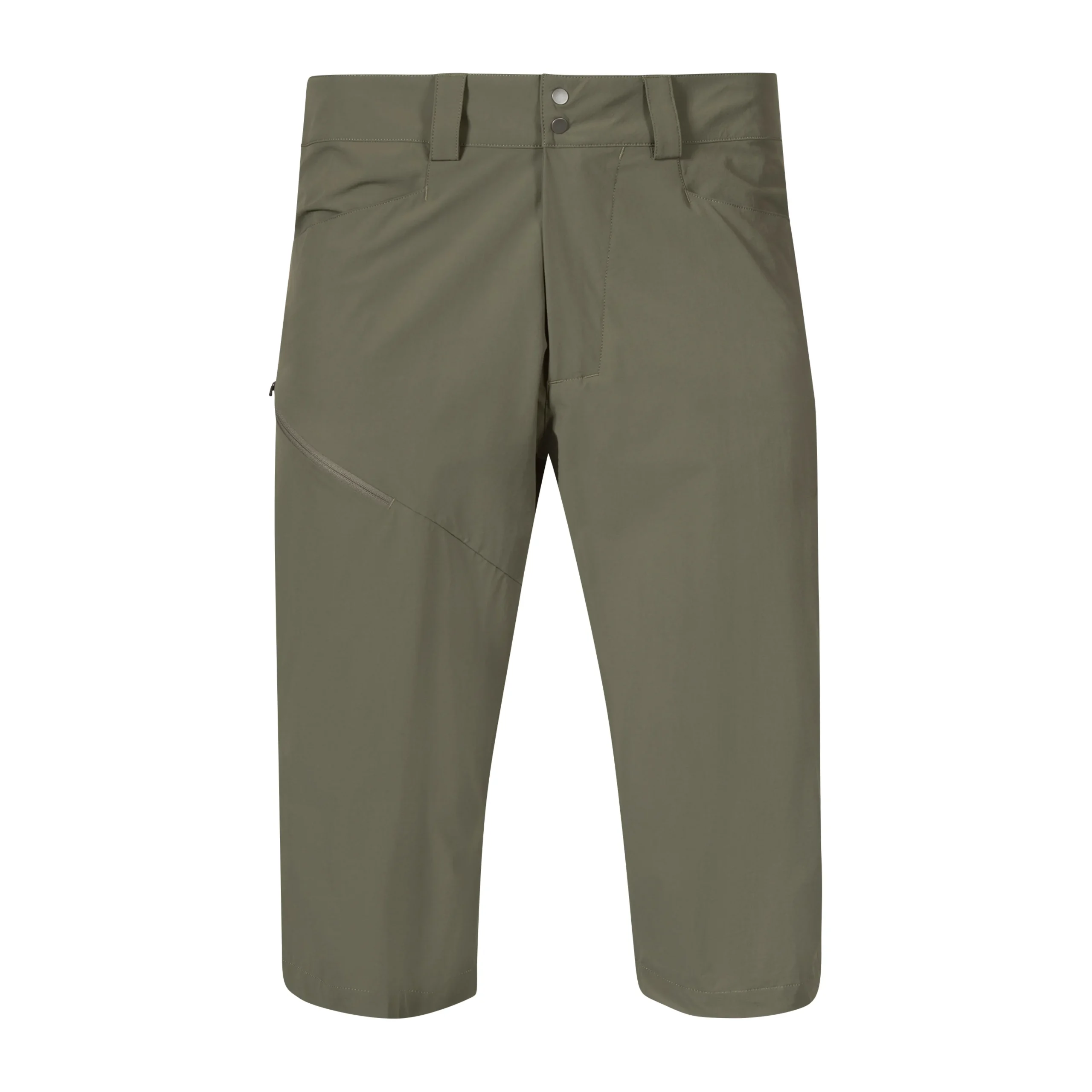 Outlet Bergans Vandre Light Softshell Long Shorts Men - Green Mud