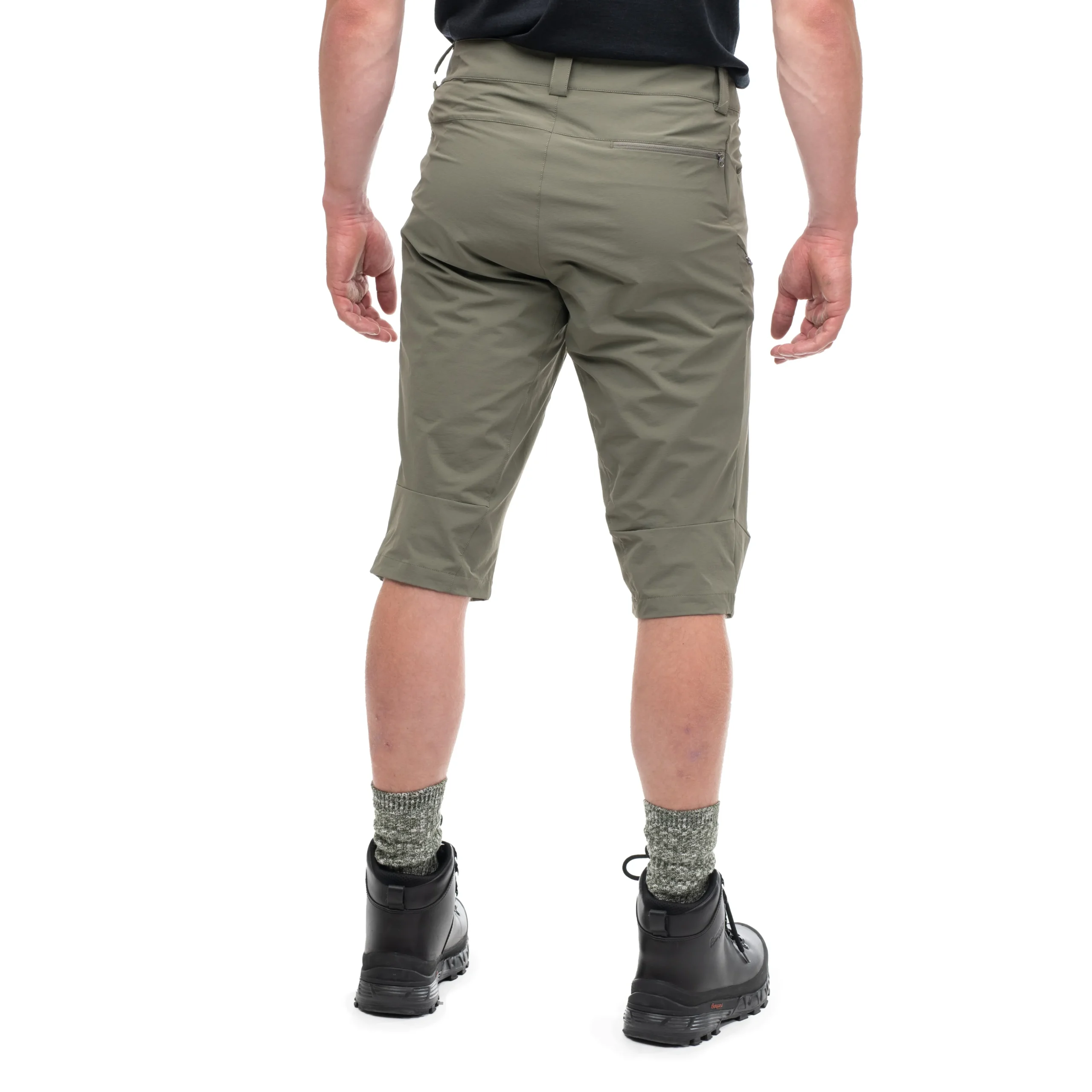 Outlet Bergans Vandre Light Softshell Long Shorts Men - Green Mud