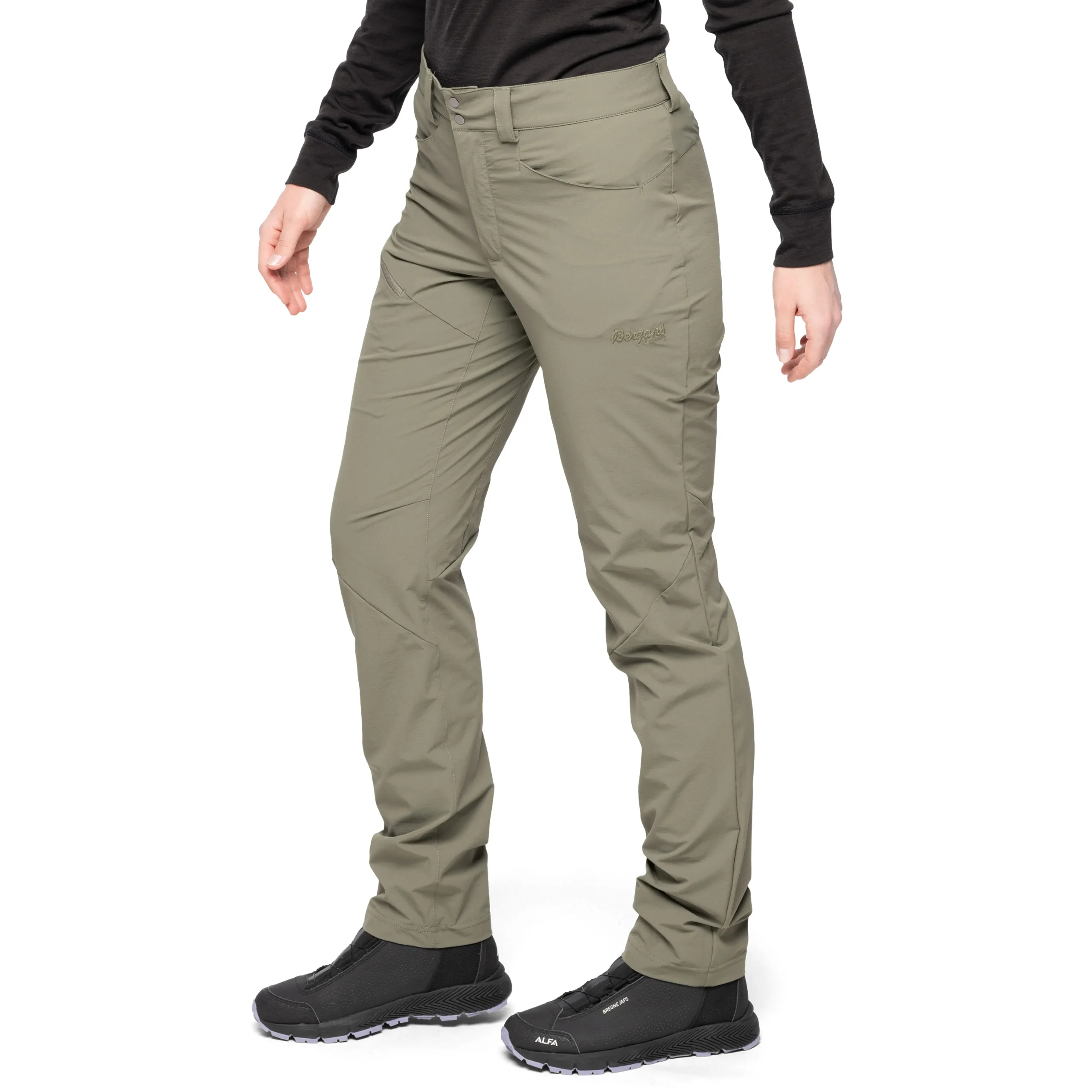 Flash Sale Bergans Vandre Light Softshell Pants Women - Green Mud