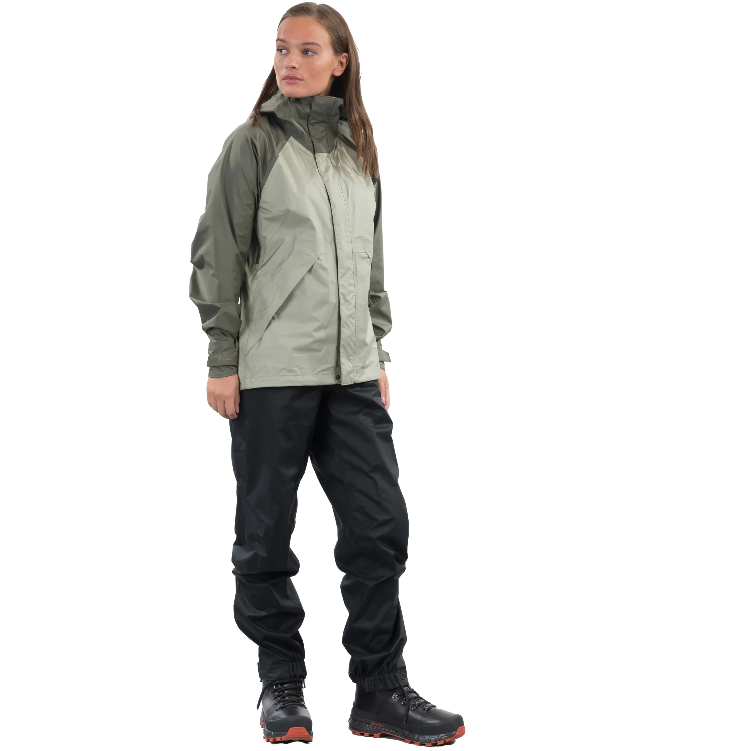 Flash Sale Bergans Vatne 3L W Jacket - Green Mud / Light Green Mud