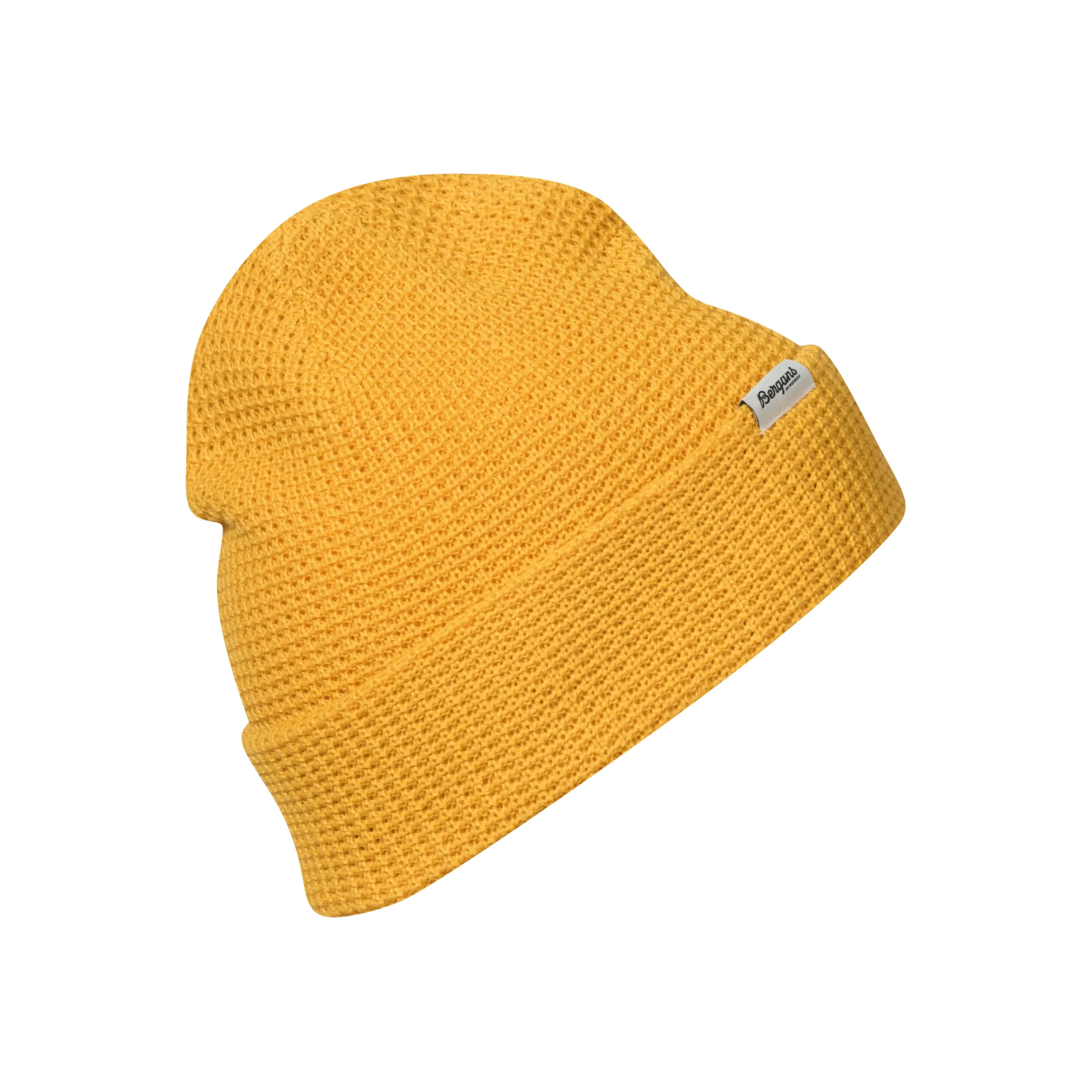 Clearance Bergans Waffle Knit Beanie - Light Golden Yellow