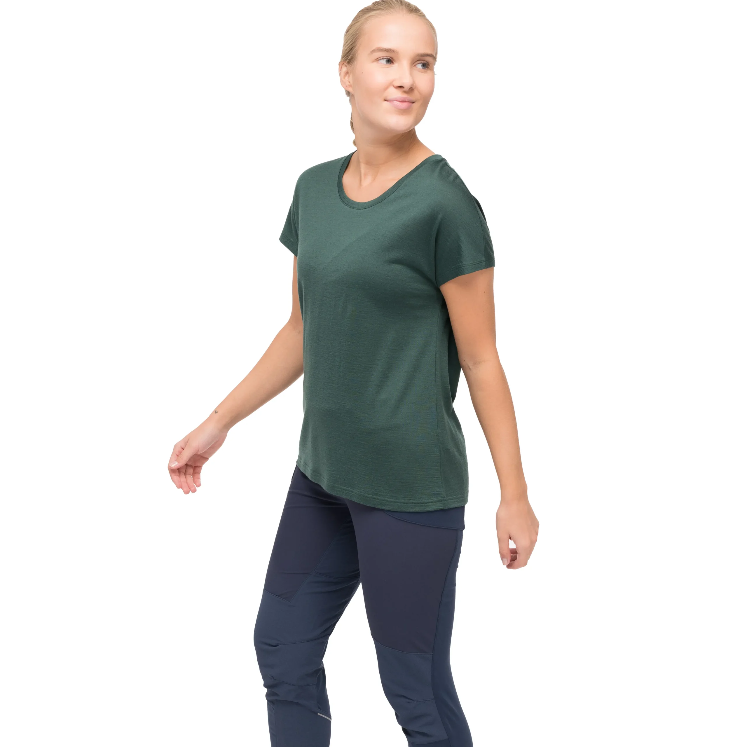 Clearance Bergans Whenever Merino Tee Women - Duke Green