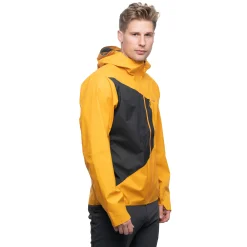 Cheap Bergans Y LightLine Air 3L Shell Jacket Men - Mango Yellow / Dark Shadow Grey