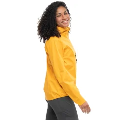 Cheap Bergans Y LightLine Air 3L Shell Jacket Women - Mango Yellow / Dark Shadow Grey