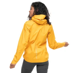 Cheap Bergans Y LightLine Air 3L Shell Jacket Women - Mango Yellow / Dark Shadow Grey