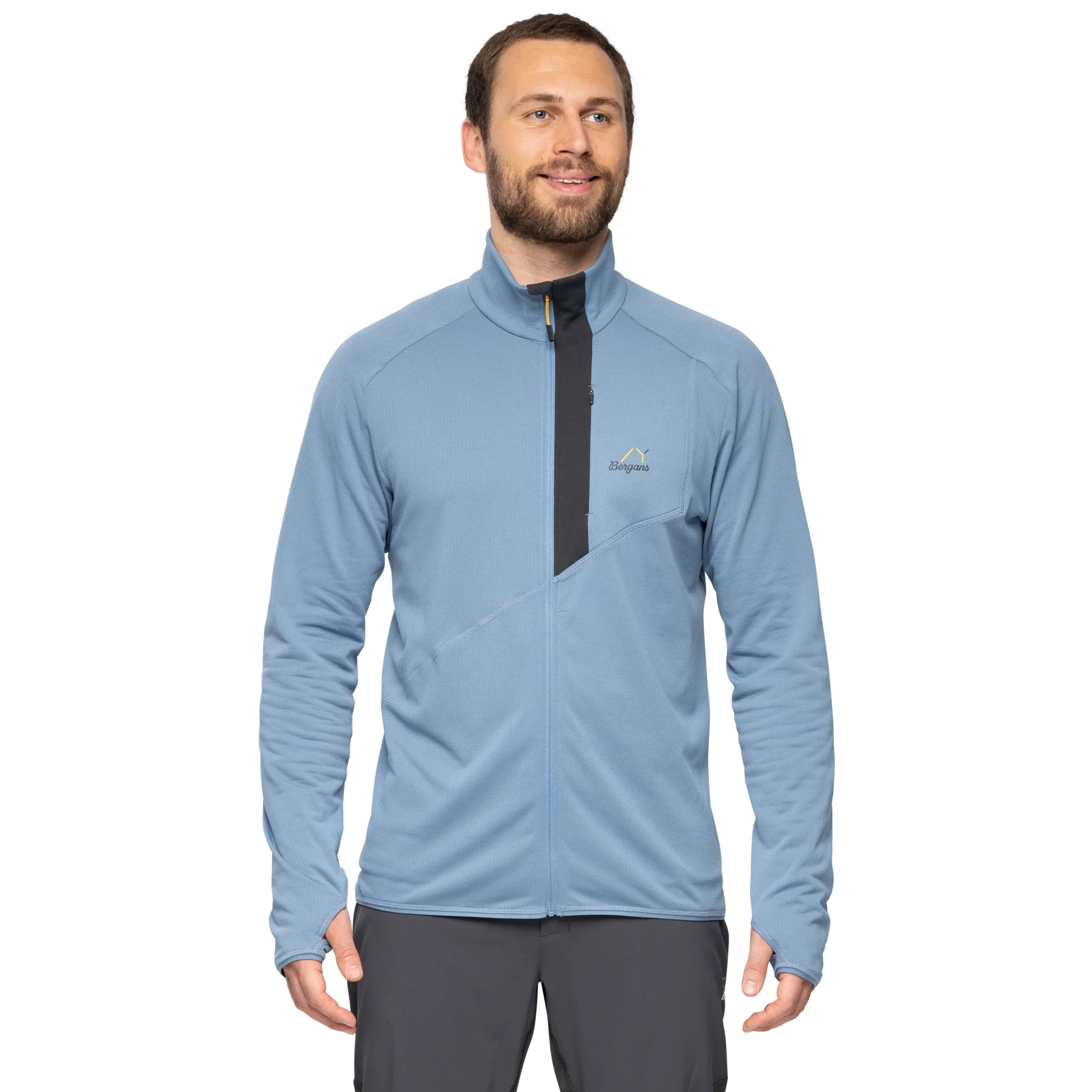 Clearance Bergans Y LightLine Essence Midlayer Jacket Men - Elemental Blue