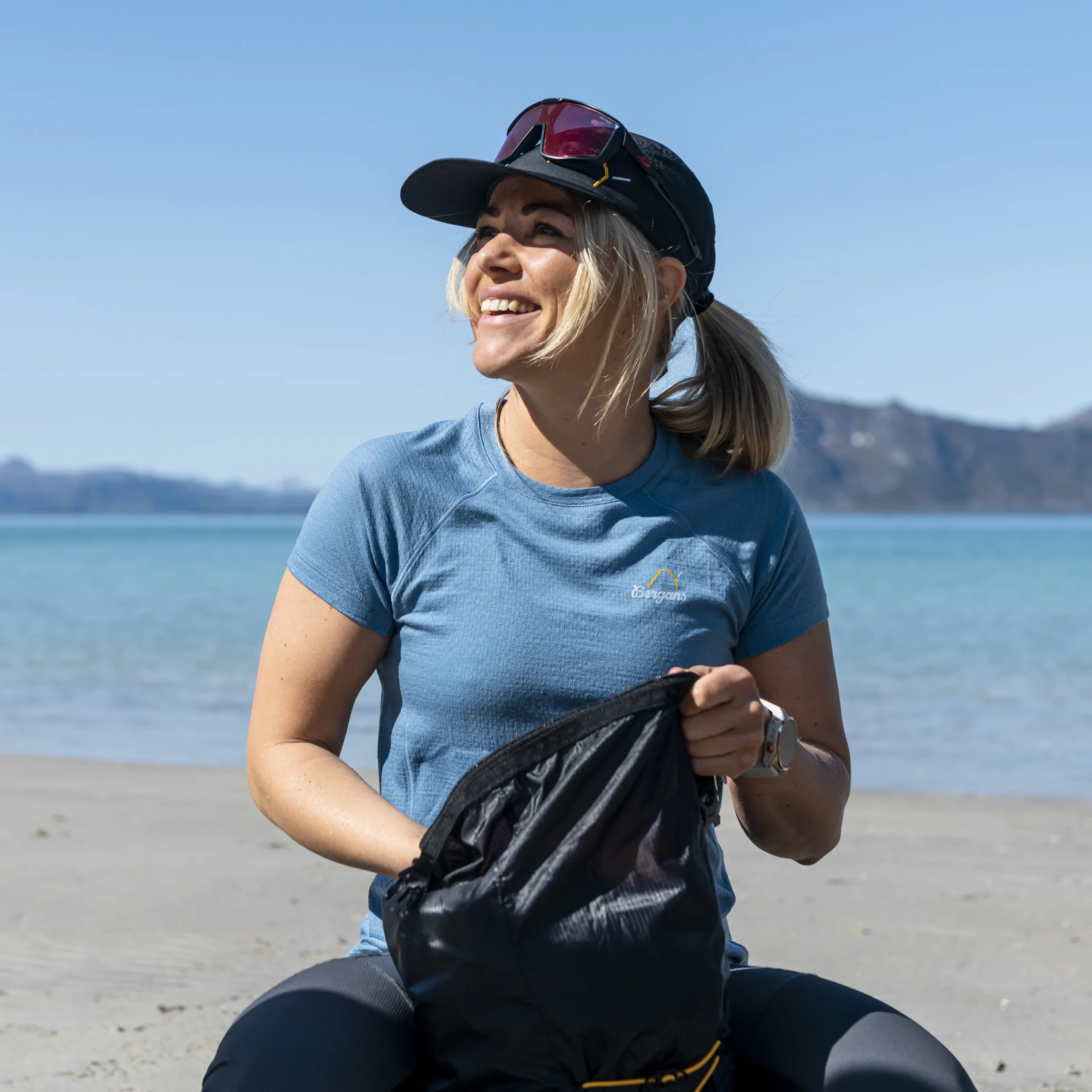 Fashion Bergans Y LightLine Merino Tee Women - Elemental Blue