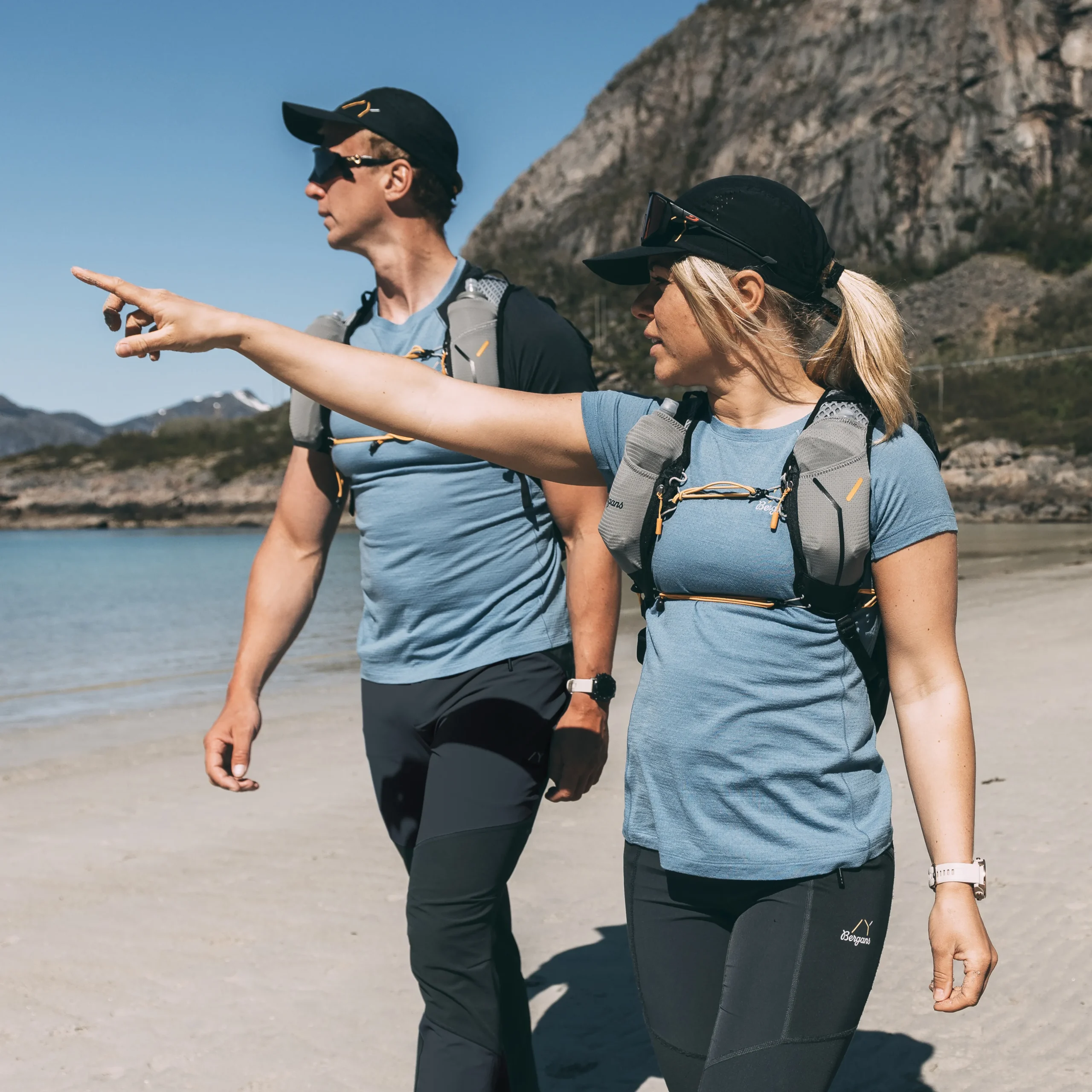 Fashion Bergans Y LightLine Merino Tee Women - Elemental Blue