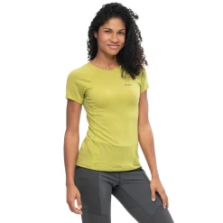 Hot Bergans Y LightLine Merino Tee Women - Golden Lime Green