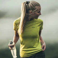 Hot Bergans Y LightLine Merino Tee Women - Golden Lime Green